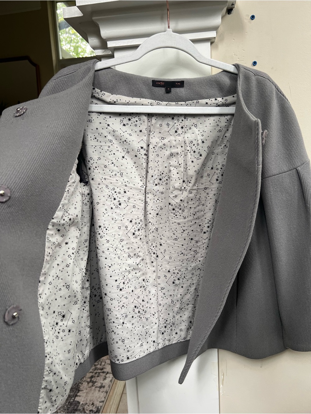 Maje collarless crop jacket - Picture 7 of 10
